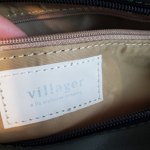 Villager A Liz Claiborne Company dark green shoulder bag like new - Picture 8 of 8